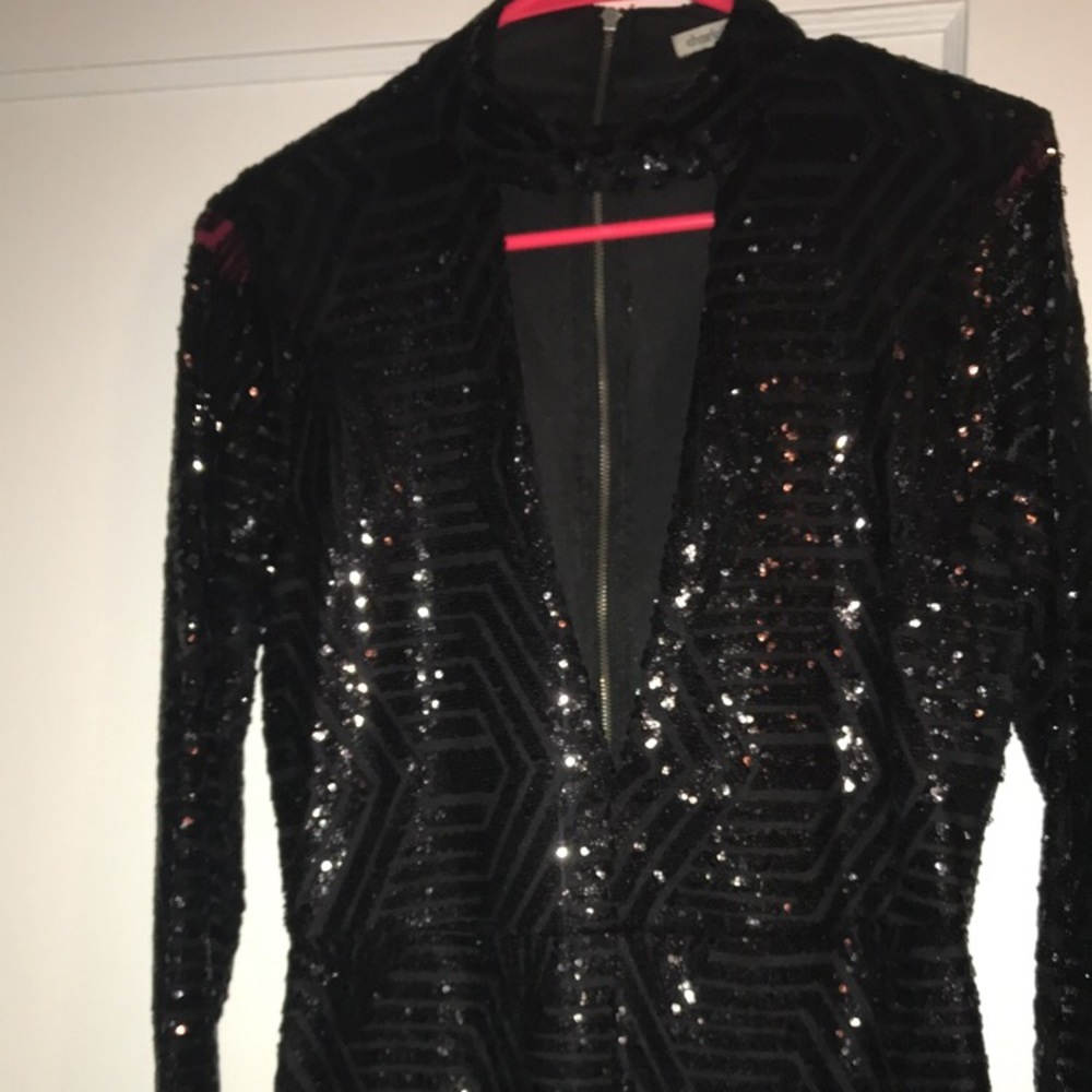 Black sequin romper
